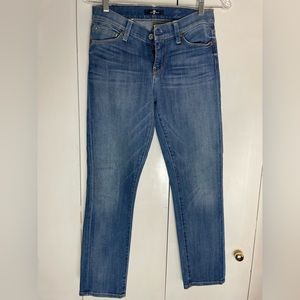 7 For All Mankind, slim straight ankle, size 25